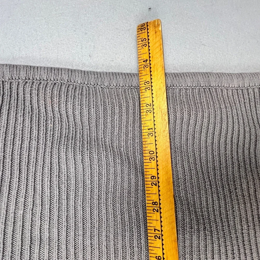 Monica + Andy Knit Blanket Grey Organic Cotton Ribbed Soft Nursery Boho